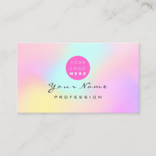 Logo Makeup Artist Hair Nails Shop QR Abstract Business Card