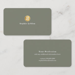 Logo mark with name eucalyptus color calling card