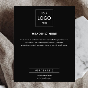 Logo Minimal Black Business Marketing Flyer
