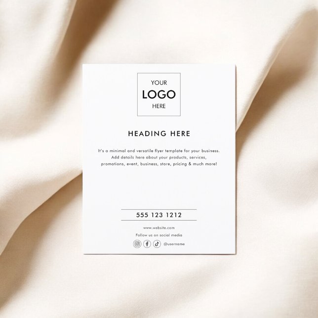 Logo Minimal Business Marketing Black Flyer (Creator Uploaded)