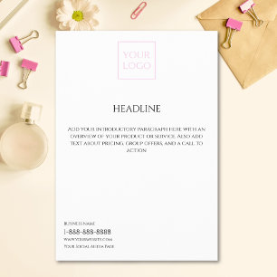 Logo Minimal White Business Marketing Flyer