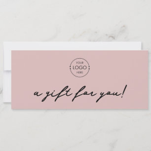 Logo Minimalist Blush Pink Gift Certificate