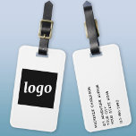 Logo Minimalist Business Luggage Tag<br><div class="desc">Simple logo design for your business.  Replace the logo and details with your own and change the background colour in the design tool to customise.  Ideal for as a promotional item to give to clients,  customers and employees,  and for business travel and trade shows.</div>