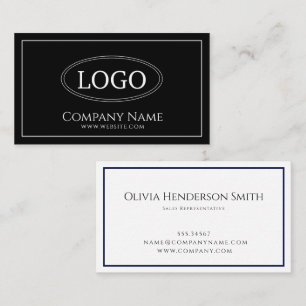 Logo Minimalistic Black & White  Business Card