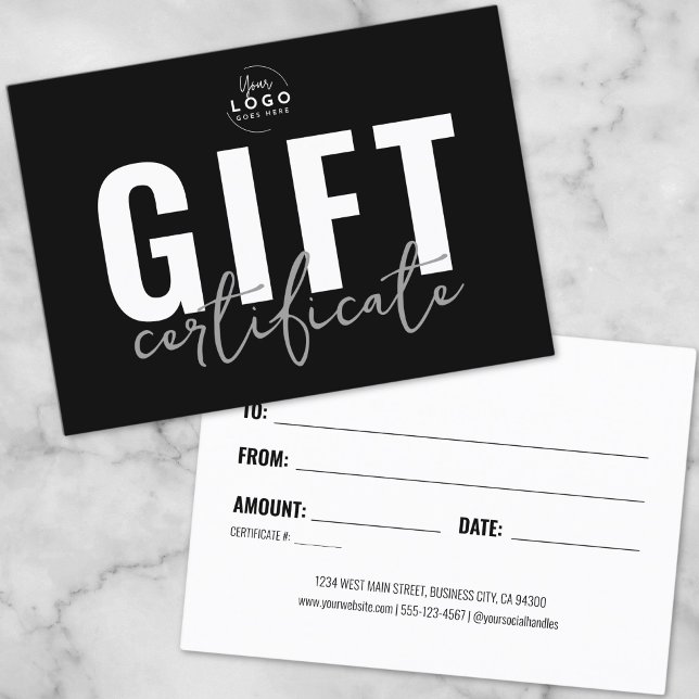 Logo Modern Business Gift Certificate (Logo Modern Business Gift Certificate)
