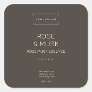 Logo Modern Minimalist Candle Cosmetic Square Square Sticker