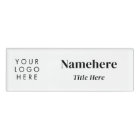 Logo Modern Simple Clean White Chic Magnet Title