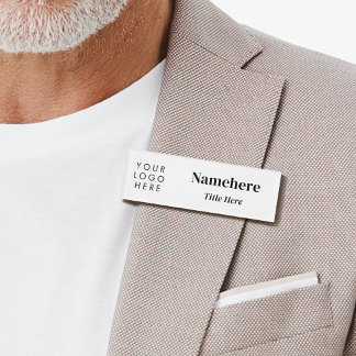 Logo Modern Simple Clean White Chic Magnet Title Name Tag