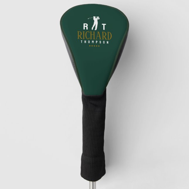 Logo Monogram for Cool Golfers green Golf Head Cover (Front)