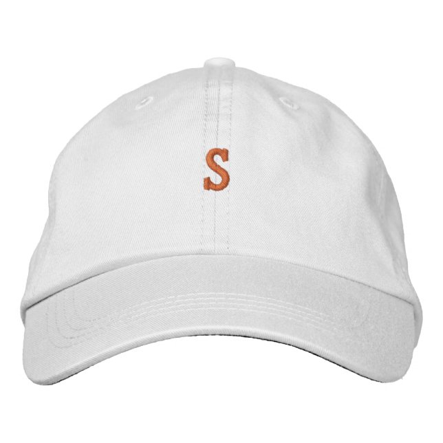 Logo Monogram "S" Initial Personalised Hats Caps (Front)