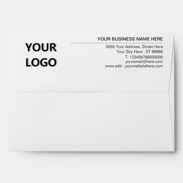 Logo Name Address Info Business Company Envelope (Back (Top Flap))