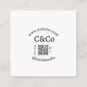 logo name letter company social media website QR Appointment Card