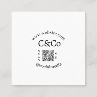 logo name letter company social media website QR Appointment Card
