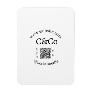 logo name letter company social media website QR Magnet
