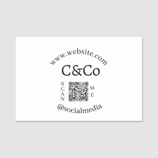 logo name letter company social media website QR Tag