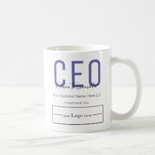 Logo Name Purple Black CEO Coffee Mug