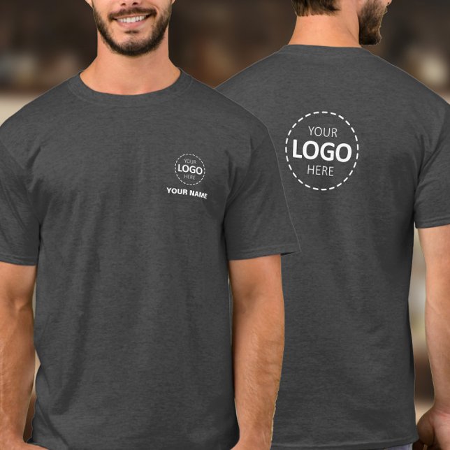 Logo & Name Template - Front & Back Logo Staff T-Shirt (Creator Uploaded)