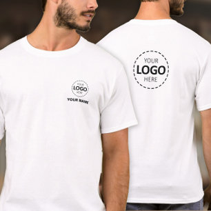 Logo & Name Template - Front & Back Logo Staff T-Shirt