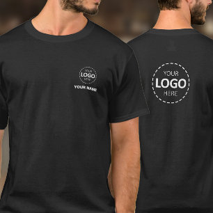 Logo & Name Template - Front & Back Logo Staff T-Shirt