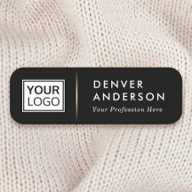 Logo name title golden gradient divider black