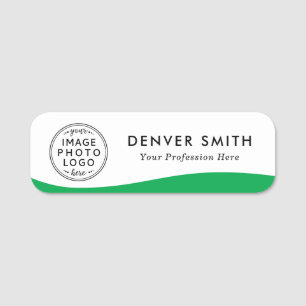 Logo name title grass green wave white modern tag