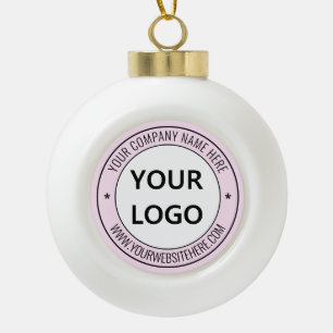 Logo Name Website Company Christmas Ornament Gift