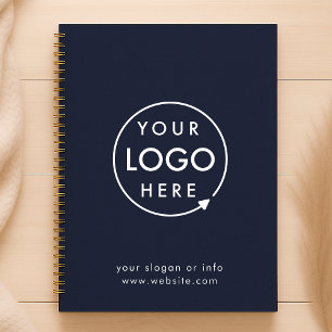 Logo Navy   Business Corporate Company Minimalist Notebook