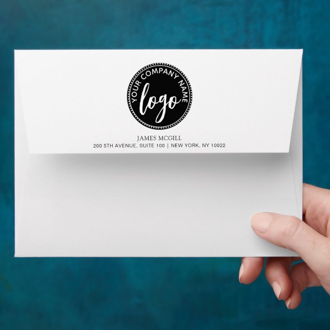 Logo Note Card Envelopes & Return Address (Hand)