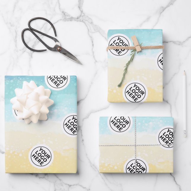 Logo Ocean Beach Wrapping Paper Sheet (Front)