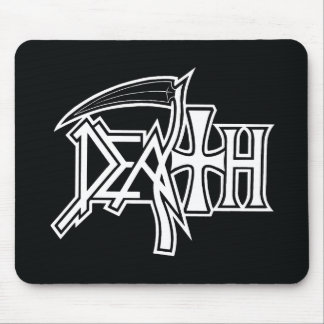 Logo on black mousepad