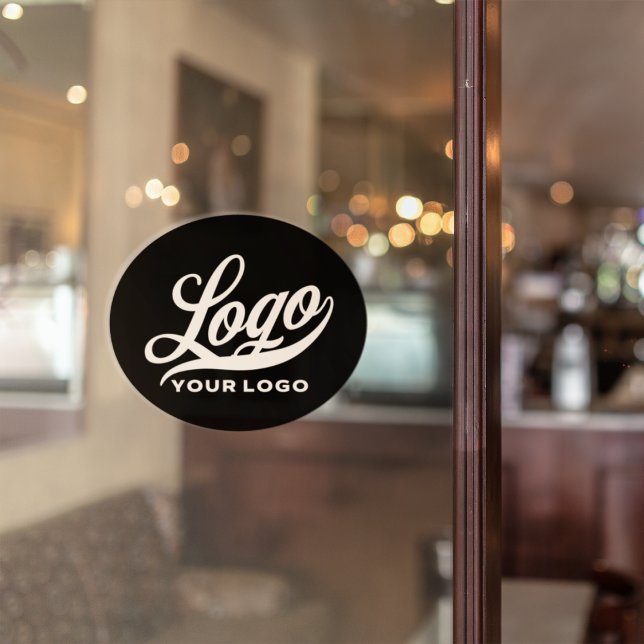 Logo on Black Vinyl oval, Company brand Business (Creator Uploaded)