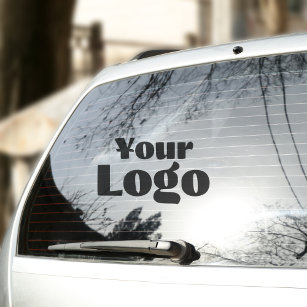Logo on Vinyl rectangle Business Bumper Car Window