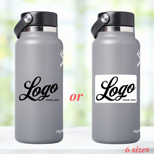 Logo on Vinyl rectangle Business Water Bottle (Creator Uploaded)