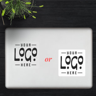 Logo on Vinyl square Business brand Clear Laptop