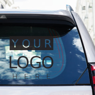 Logo on Vinyl square Business Car Window Bumper