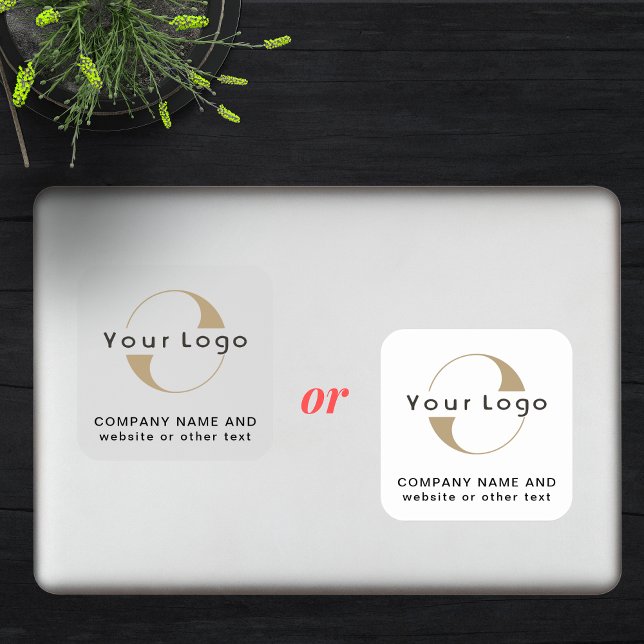Logo on Vinyl square Business Company Clear Laptop (Creator Uploaded)