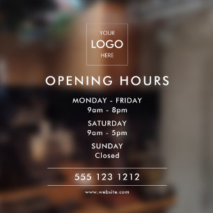 Logo Open Hours Modern Business