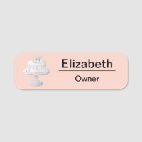 Logo or Cake Small Business Home Bakery Peach