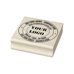 Logo or Photo Website Address Round Stamp Example