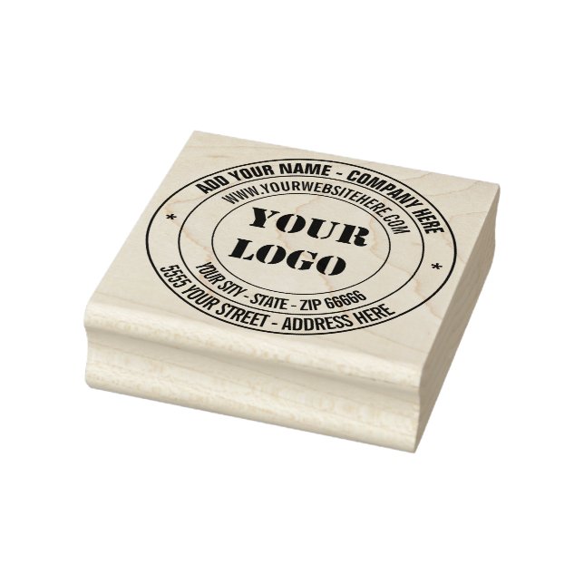 Logo or Photo Website Address Round Stamp Example (Stamp)