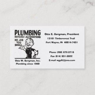 Logo, Otto E. Bergman Business Card