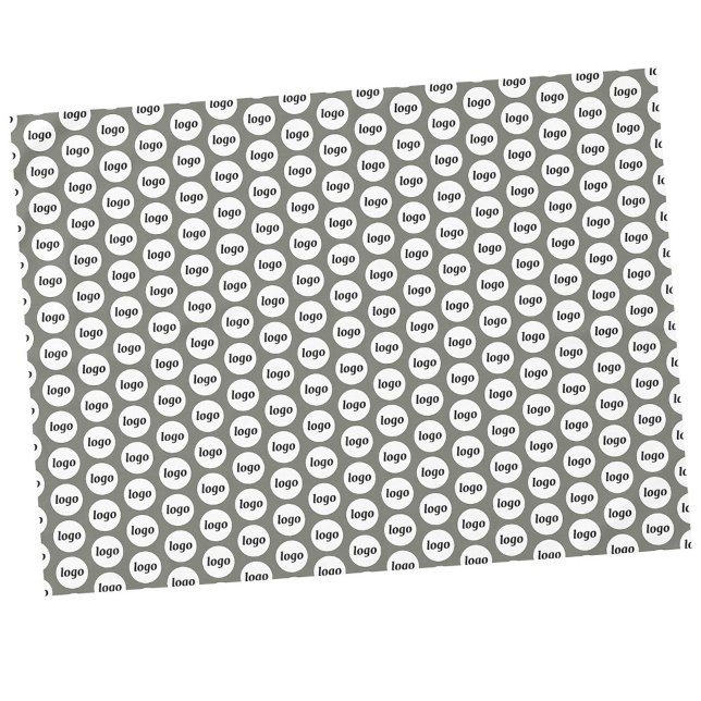 Logo Pattern Business Branding Sage Green Tablecloth (Simple logo pattern business promotional sage green tablecloth for trade shows, catering and events)