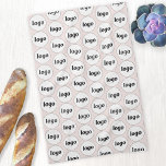 Logo Pattern Business Promotional Blush Pink Tea Towel<br><div class="desc">Simple logo pattern design to foster brand loyalty and promote your small business.  Replace the logo with your own and change the background colour in the Design Tool to customise.  Use them yourself or in your business or give them to staff,  employees,  customers and clients.</div>