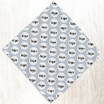 Logo Pattern Business Promotional Branding Blue Bandana<br><div class="desc">Add your own logo to this simple tiling pattern for a promotional product for your business.  Wear them yourself,  give them to your dog,  to your staff and employees as part of their uniform,  or to your customers and clients and their pets. Great for trade shows and corporate events.</div>