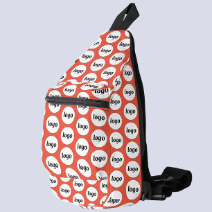 Logo Pattern Business Promotional Branding Orange Sling Bag