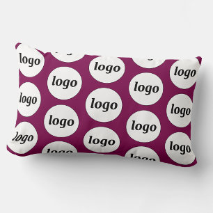 Logo Pattern Business Promotional Cherry Pink Lumbar Cushion