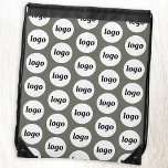 Logo Pattern Promotional Branding Business Green Drawstring Bag<br><div class="desc">Add your own logo to this design.  Minimalist and professional.  Great for a promotional product for your team,  employees,  staff,  clients and customers. Ideal for trade shows and corporate events.  For other versions,  see the collection.</div>