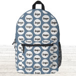 Logo Pattern Promotional Business Blue Printed Backpack<br><div class="desc">Add your own logo to this design.  Minimalist and professional.  Great for a promotional product for your employees,  staff,  clients and customers. Ideal for trade shows,  travel,  corporate or sporting events and giveaways. For other versions,  see the collection.</div>