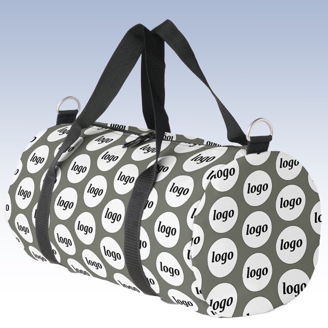 Logo Pattern Promotional Business Green Duffle Bag (Logo pattern promotional business branding duffel bag)