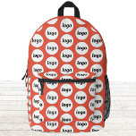 Logo Pattern Promotional Business Orange Printed Backpack<br><div class="desc">Add your own logo to this design.  Minimalist and professional.  Great for a promotional product for your employees,  staff,  clients and customers. Ideal for trade shows,  travel,  corporate or sporting events and giveaways. For other versions,  see the collection.</div>